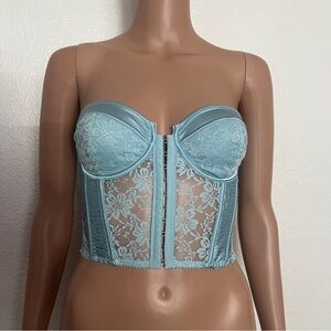 SOLD ASOS Design Baby Blue Bustier Corset Top size 30D